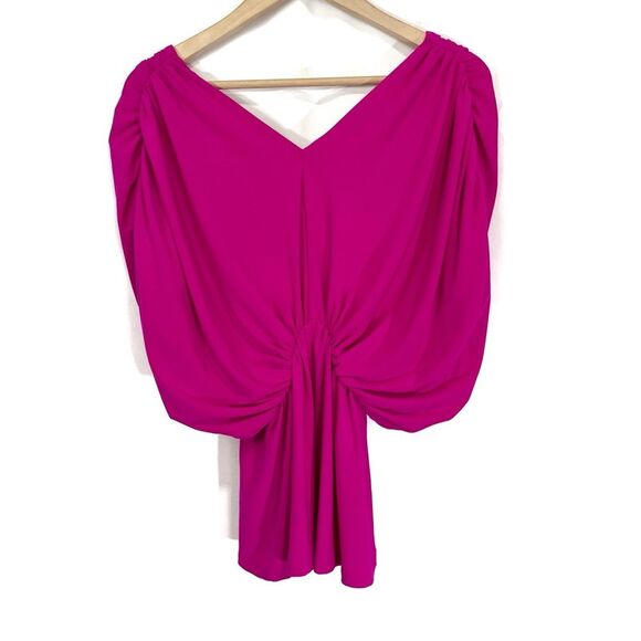 Express Pink Draped Top Loose Stretch Blouse M - Picture 5 of 6